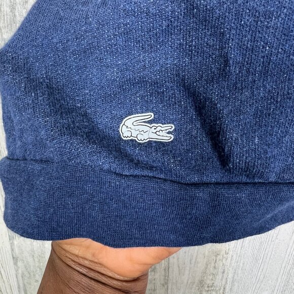 Lacoste Sport Cardigan Sweater Size 42 Blue Cotton Large Full Zip Sweatshirt Top - Picture 5 of 16